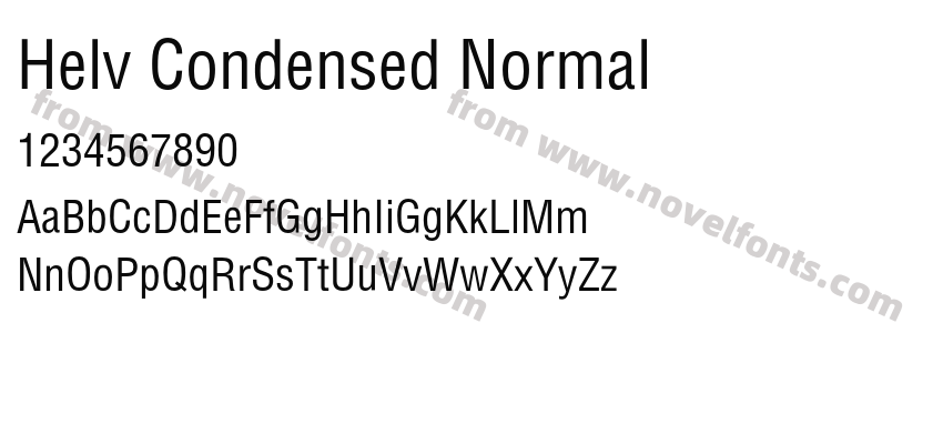 Helv Condensed NormalPreview