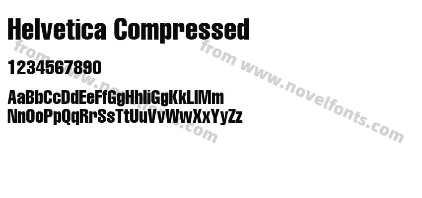 Helvetica CompressedPreview