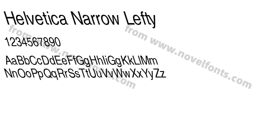 Helvetica Narrow LeftyPreview