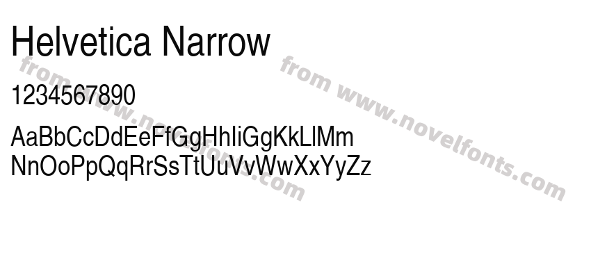 Helvetica NarrowPreview