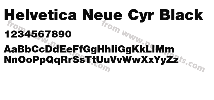 Helvetica Neue Cyr BlackPreview