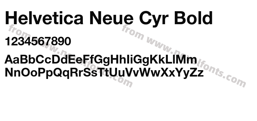 Helvetica Neue Cyr BoldPreview