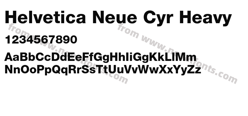 Helvetica Neue Cyr HeavyPreview