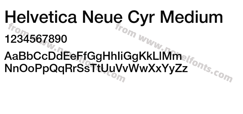 Helvetica Neue Cyr MediumPreview