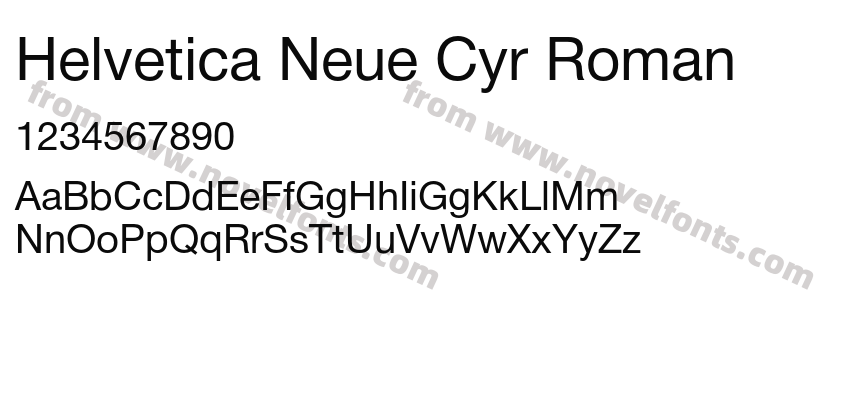 Helvetica Neue Cyr RomanPreview