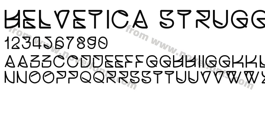 Helvetica Struggle BoldPreview