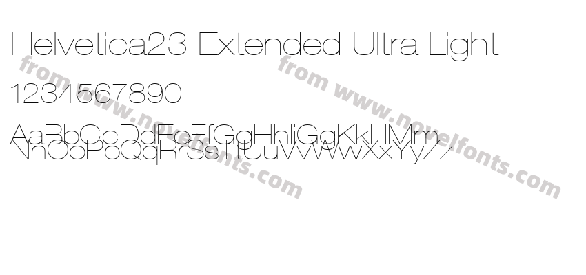 Helvetica23 Extended Ultra LightPreview