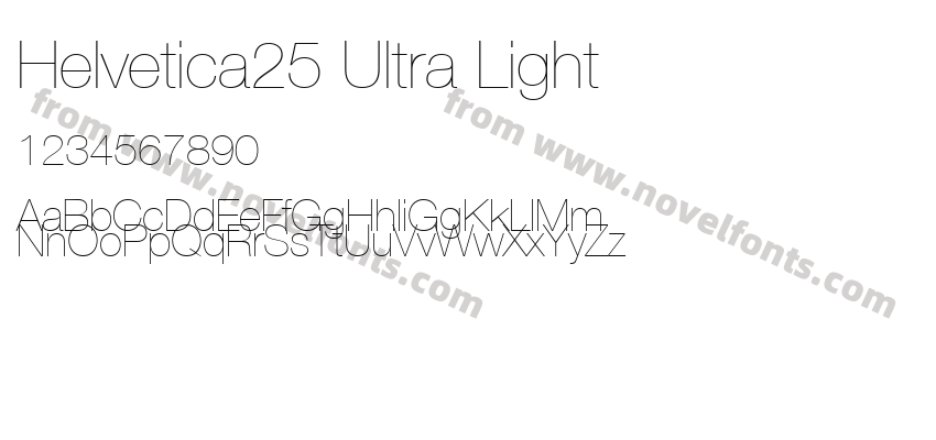 Helvetica25 Ultra LightPreview