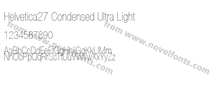 Helvetica27 Condensed Ultra LightPreview