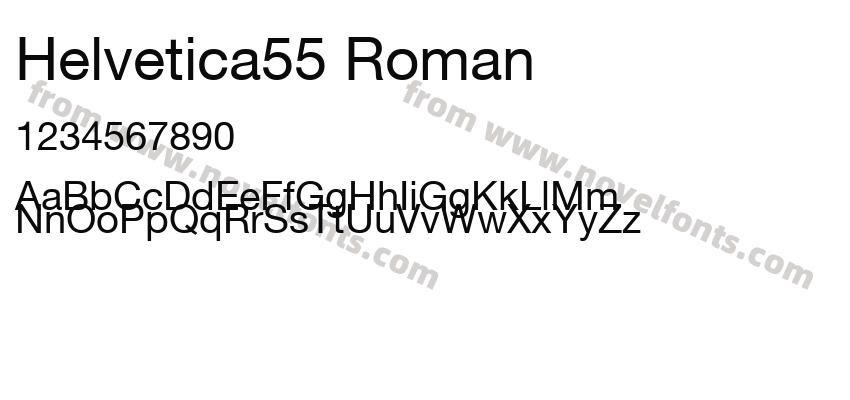 Helvetica55 RomanPreview