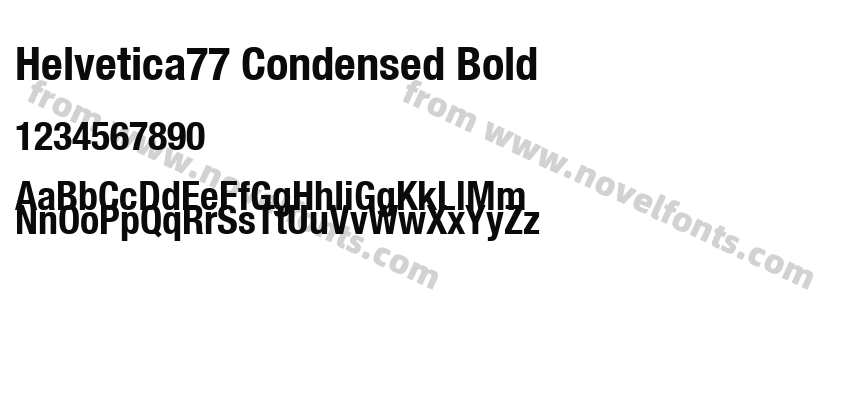 Helvetica77 Condensed BoldPreview