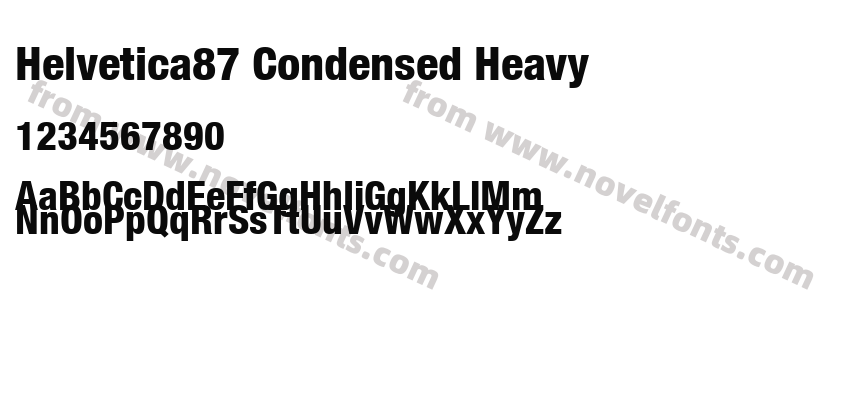 Helvetica87 Condensed HeavyPreview