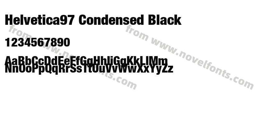 Helvetica97 Condensed BlackPreview