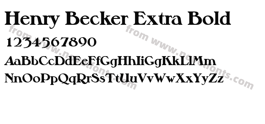 Henry Becker Extra BoldPreview