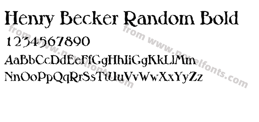 Henry Becker Random BoldPreview