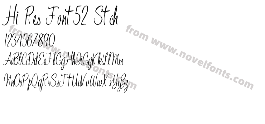 Hi Res Font52 StchPreview