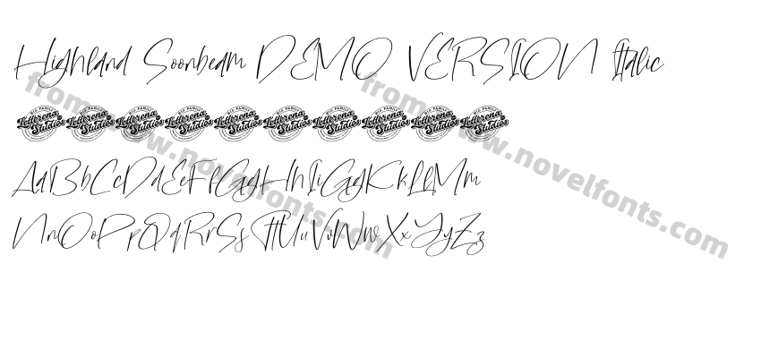 Highland Soonbeam DEMO VERSION ItalicPreview