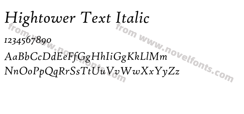 Hightower Text ItalicPreview