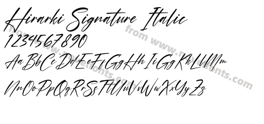 Hirarki Signature ItalicPreview