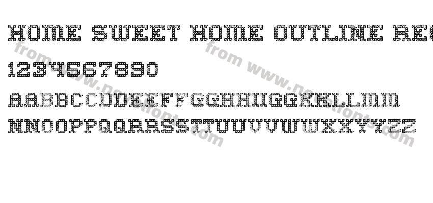 Home Sweet Home Outline RegularPreview