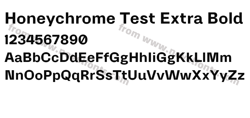 Honeychrome Test Extra BoldPreview