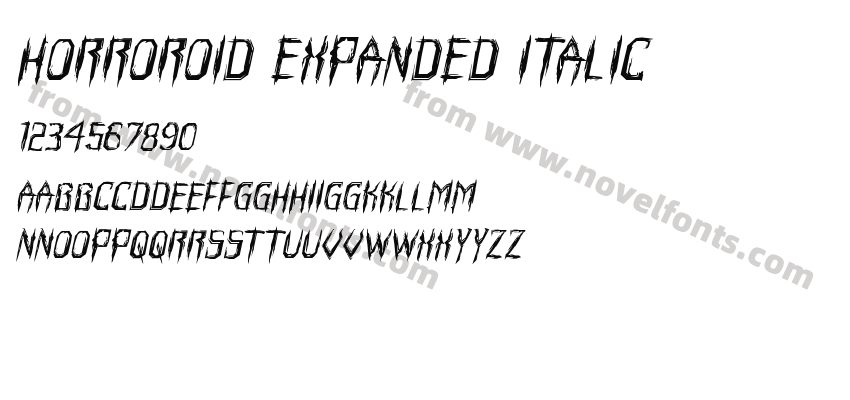 Horroroid Expanded ItalicPreview