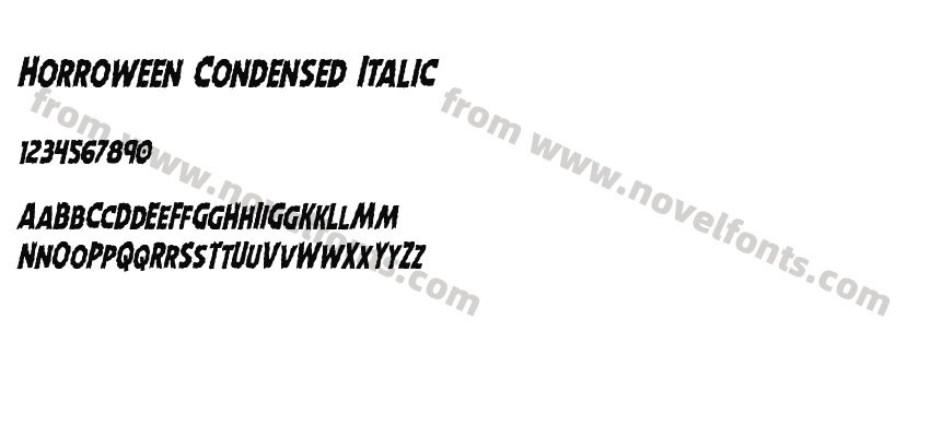 Horroween Condensed ItalicPreview