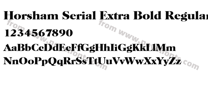 Horsham Serial Extra Bold RegularPreview