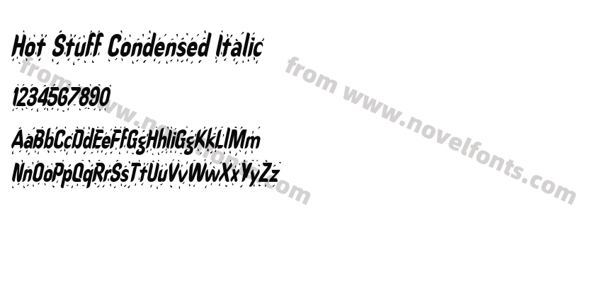 Hot Stuff Condensed ItalicPreview