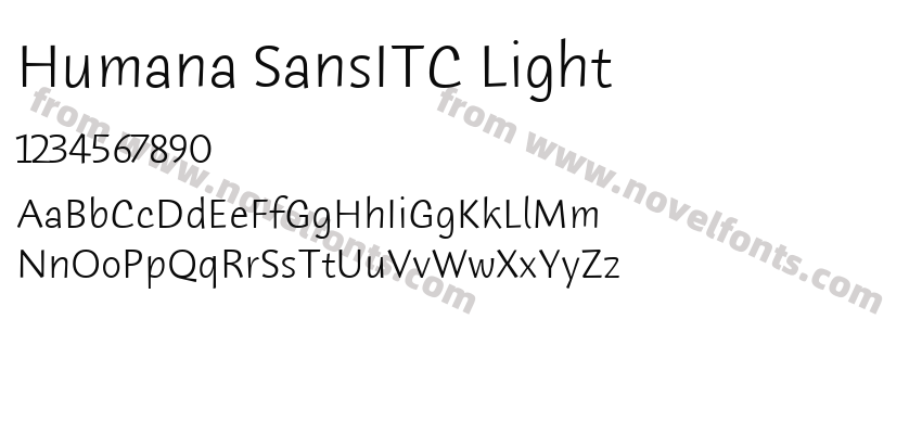 Humana SansITC LightPreview