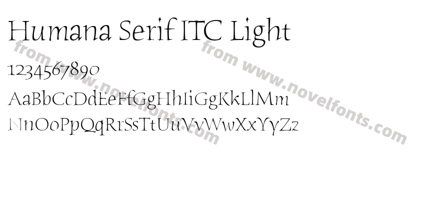 Humana Serif ITC LightPreview