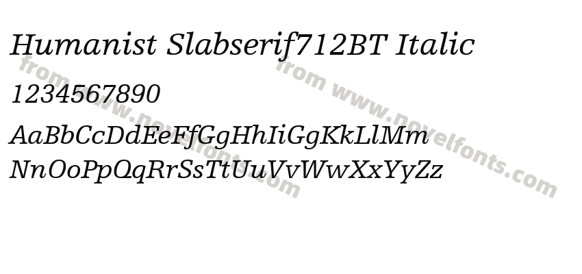 HumanistSlabserif712BT-ItalicPreview