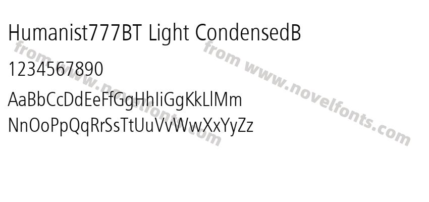 Humanist777BT Light CondensedBPreview