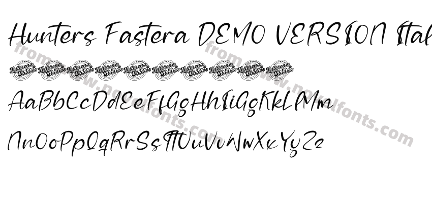 Hunters Fastera DEMO VERSION ItalicPreview