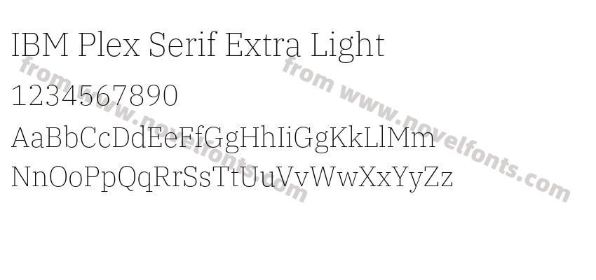 IBM Plex Serif Extra LightPreview