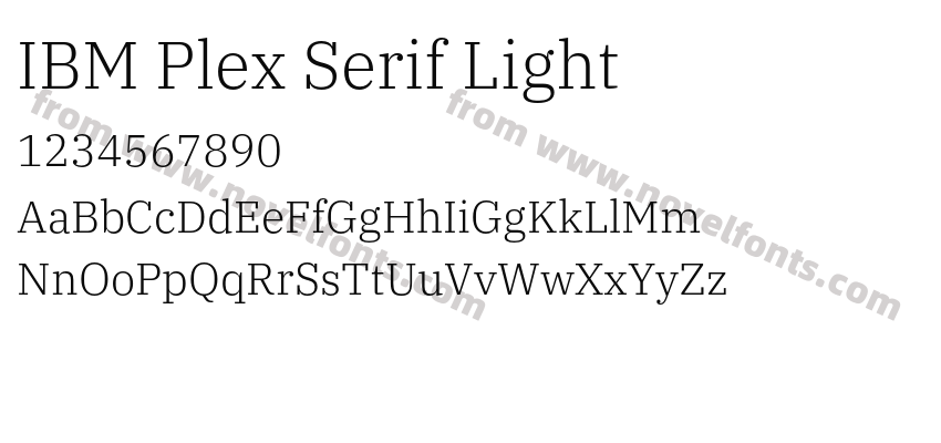 IBM Plex Serif LightPreview