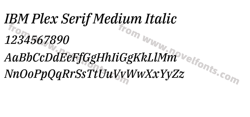 IBM Plex Serif Medium ItalicPreview