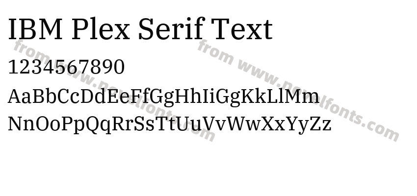 IBM Plex Serif TextPreview