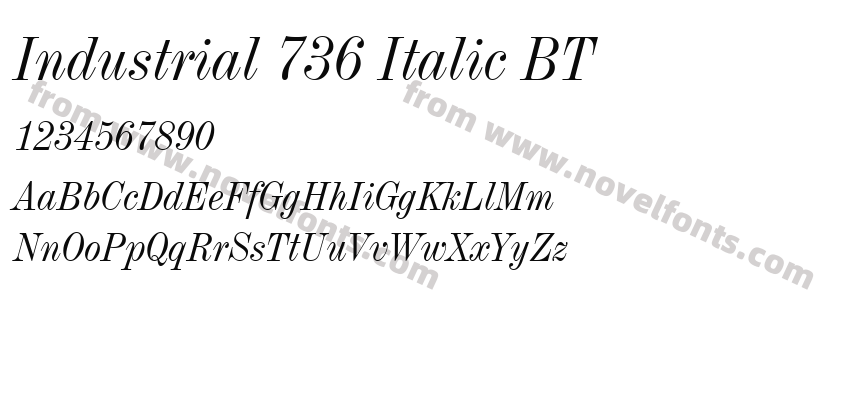 Industrial 736 Italic BTPreview