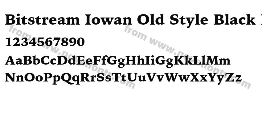 Bitstream Iowan Old Style Black BTPreview