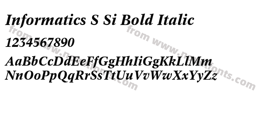 Informatics SSi Bold ItalicPreview