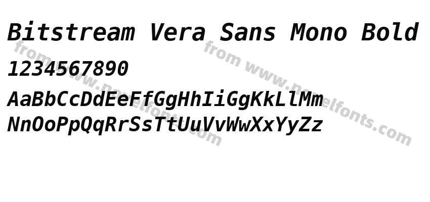 Bitstream Vera Sans Mono Bold ObliquePreview