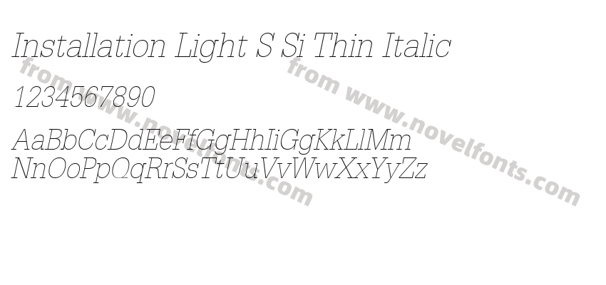 Installation Light SSi Thin ItalicPreview