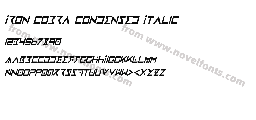 Iron Cobra Condensed ItalicPreview