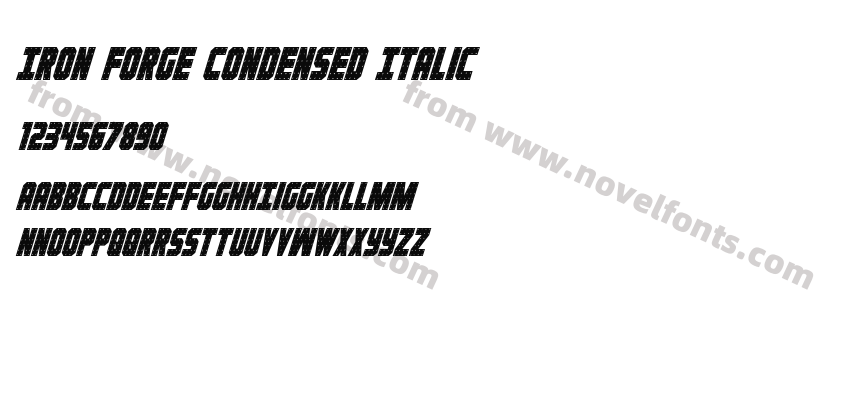 Iron Forge Condensed ItalicPreview