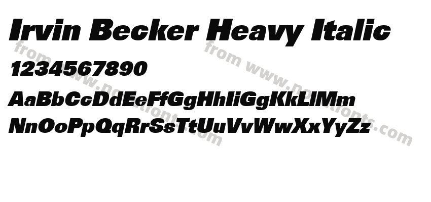 Irvin Becker Heavy ItalicPreview