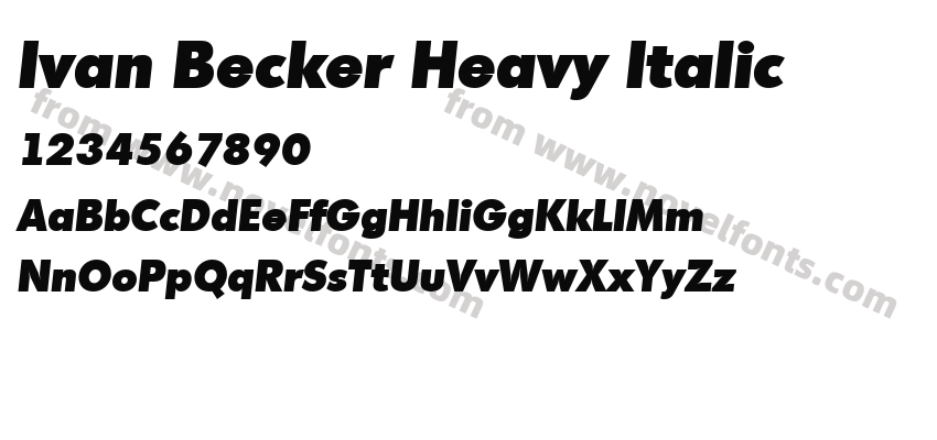 Ivan Becker Heavy ItalicPreview