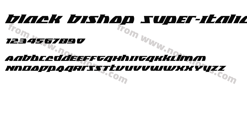 Black Bishop Super-ItalicPreview