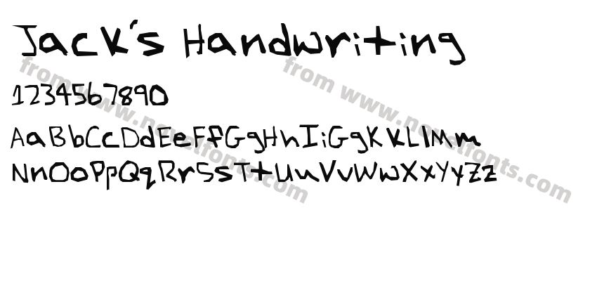 Jack's HandwritingPreview