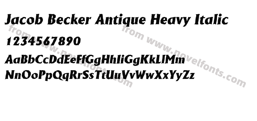 Jacob Becker Antique Heavy ItalicPreview